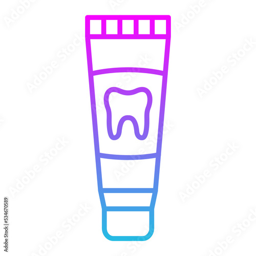 Toothpaste Line Gradient Icon