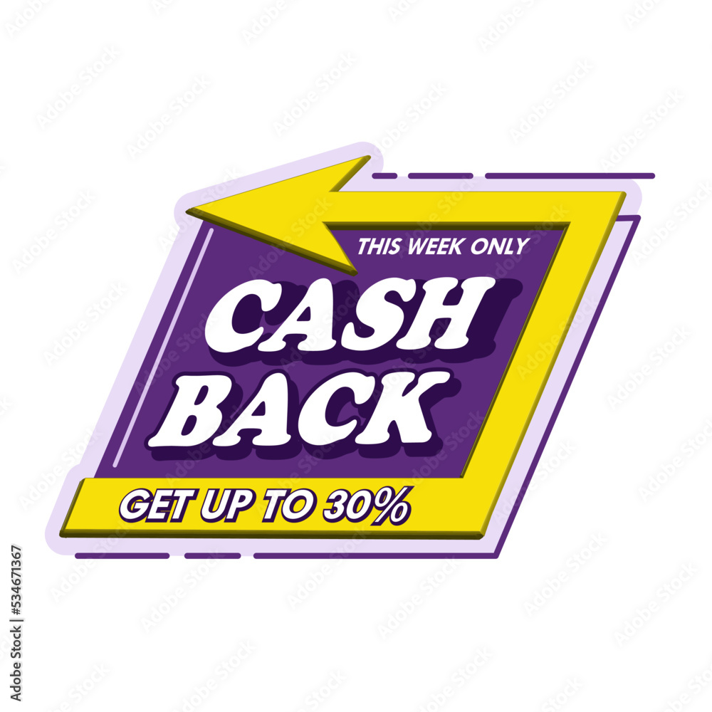 Fototapeta premium square cashback label promotion vector 
