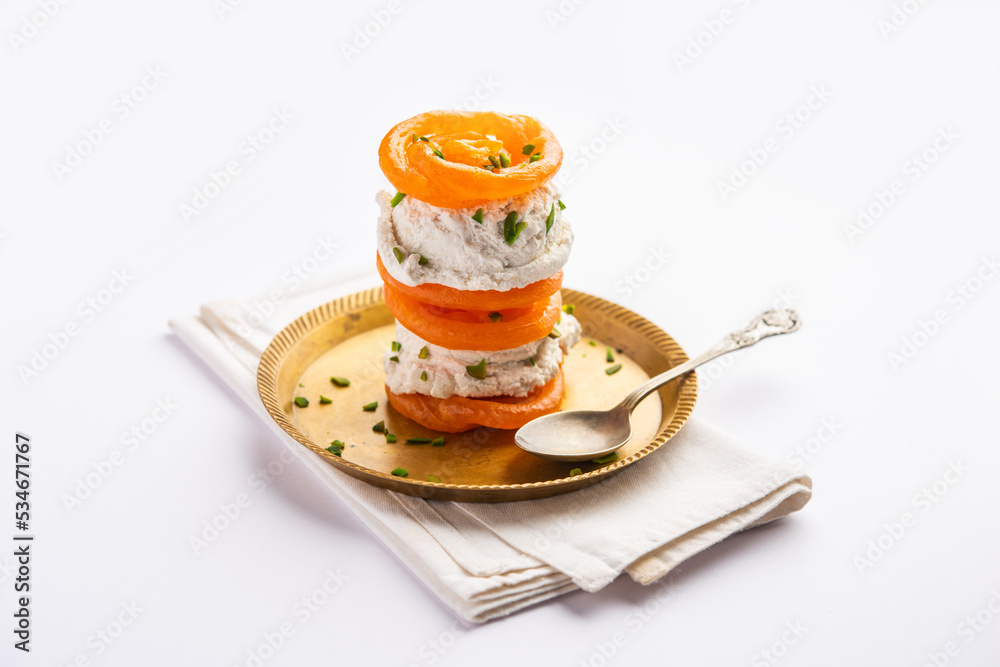 Jalebi Ice Cream, combination of Indian dessert with a twist