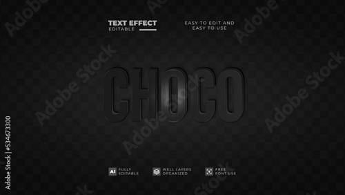 Chocolate style text effect editable