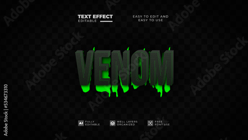 Venom style text effect editable