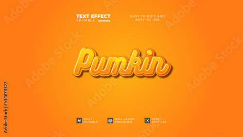 Pumkin style text effect editable
