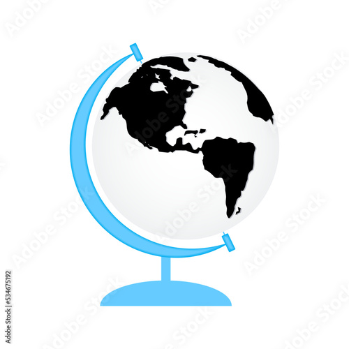 world map with globe icon vector.