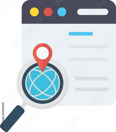 Worldwide search Vector Icon
