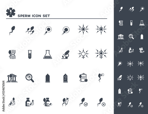 Sperm icon set	
