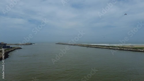 Muthala pozhi sea port, Thiruvananthapuram, Kerala, seascape view photo