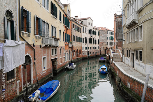 Boote  Seitenkanal  Venedig  Venetien  Italien
