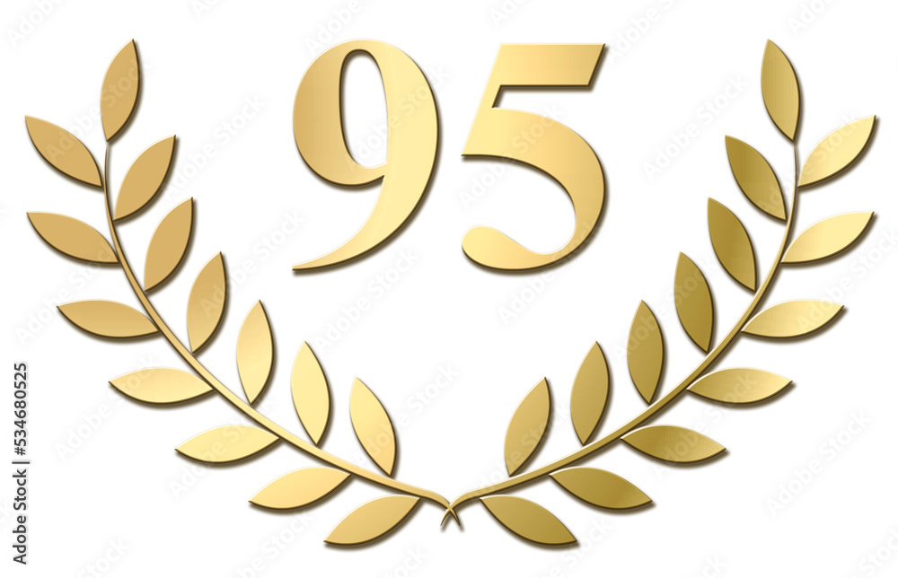 Gold laurel wreath 95 PNG isolated on a white background Gold laurel wreath 95 PNG isolated on a white background