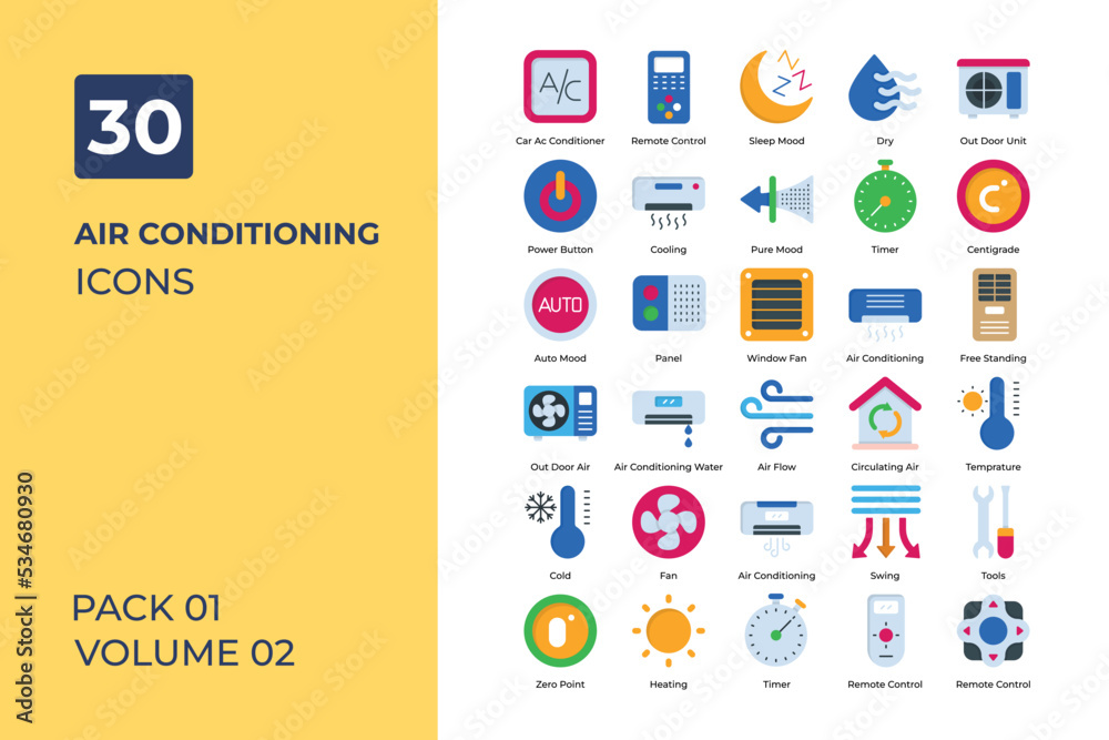 air conditioning icons collection air conditioning icons collection