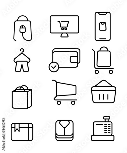 icon set for online shop.