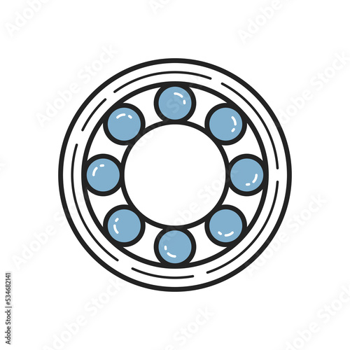 simple ball bearings icon for auto industry