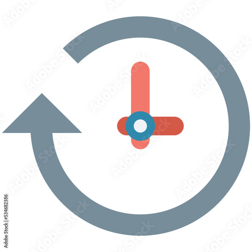 Clockwise Colored Vector Icon