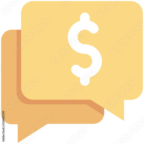 Business Talk Colored Vector Icon