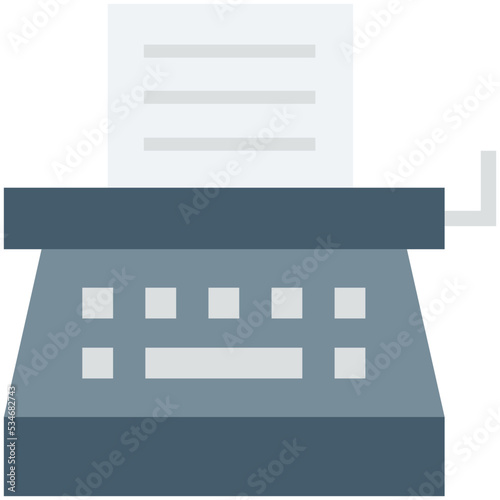 Typewriter Colored Vector Icon