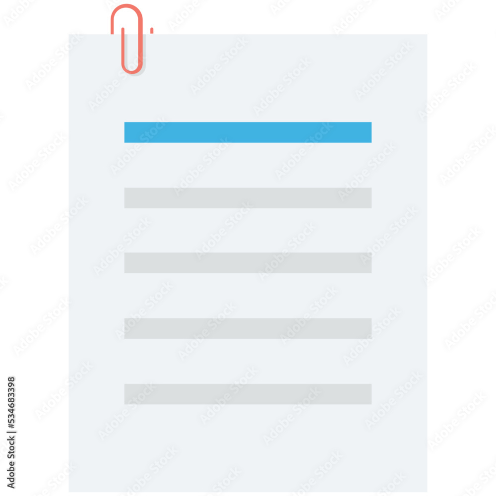 Text Sheet Colored Vector Icon