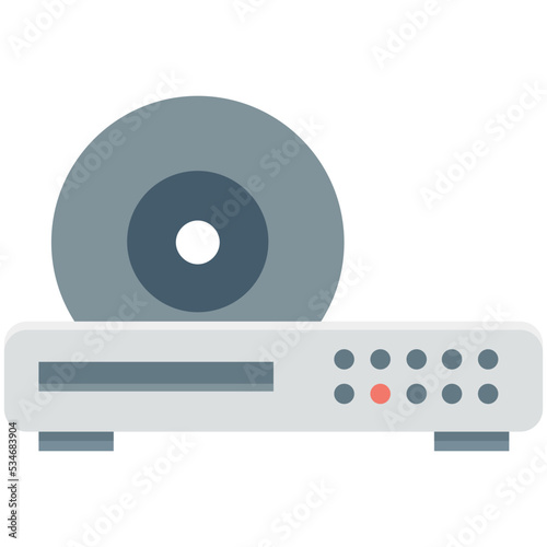 Cd Player Colored Vector Icon