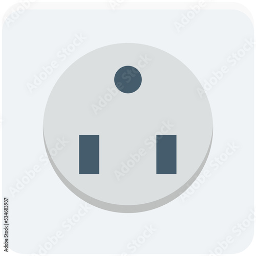 Socket Colored Vector Icon