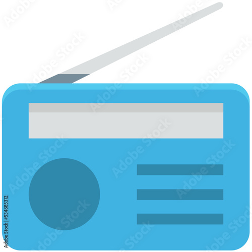 Radio Colored Vector Icon