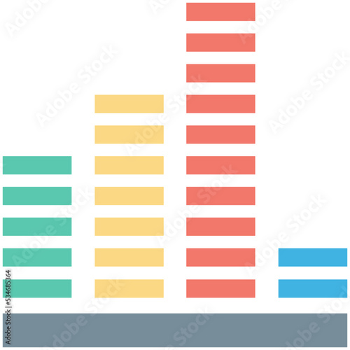 Sound Bars Colored Vector Icon