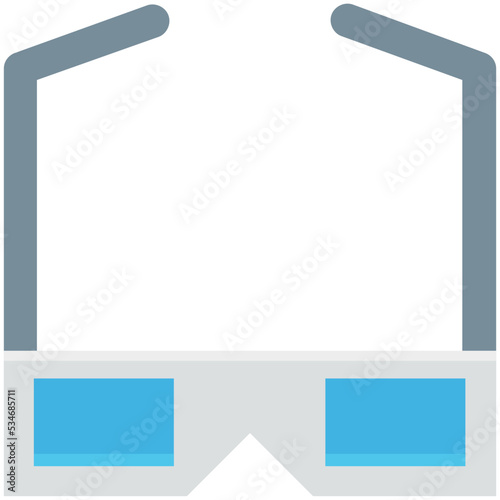 3D Glasses Colored Vector Icon