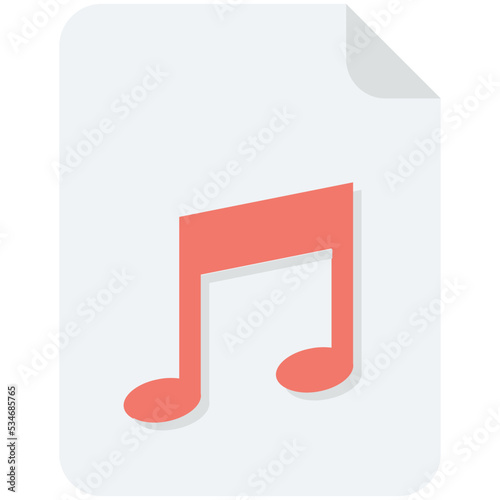 Music File Colored Vector Icon