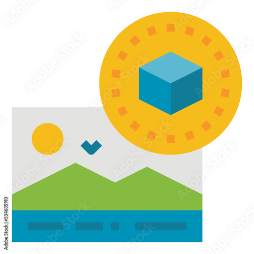 NFT flat icon