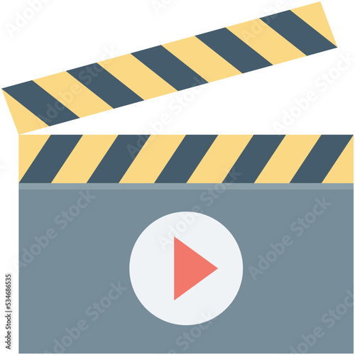 Clapper board Colored Vector Icon