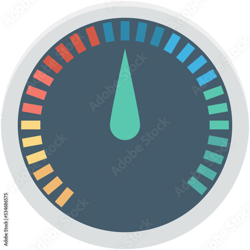 Speedometer Colored Vector Icon