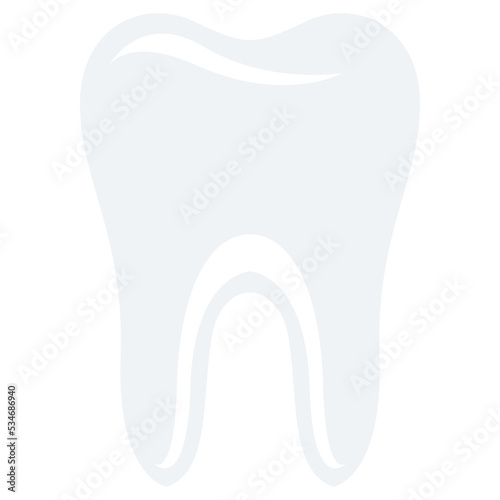 Tooth Colored Vector Icon
