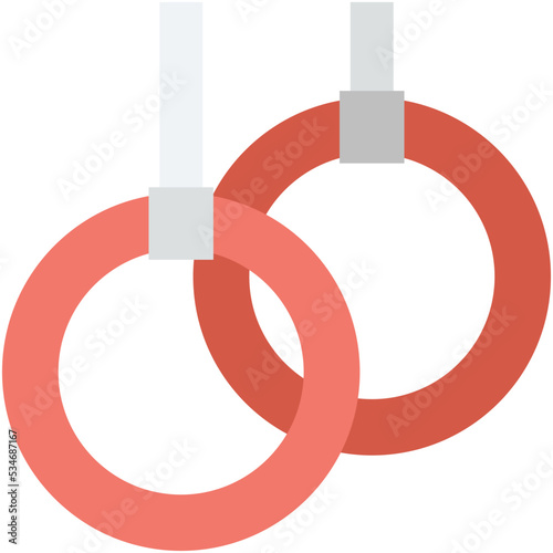 Gymnastic Rings Colored Vector Icon