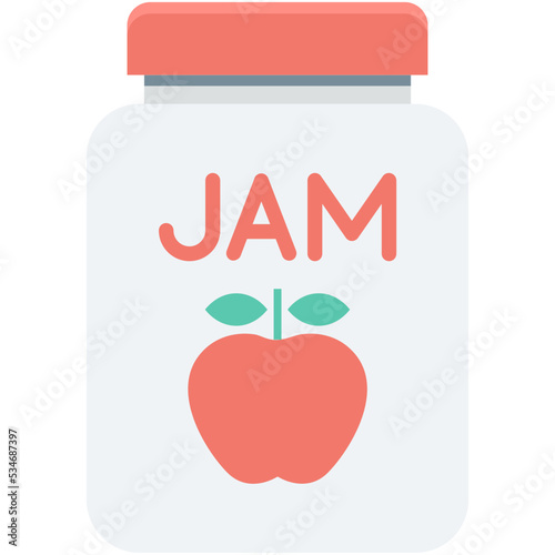 Jam Jar Colored Vector Icon