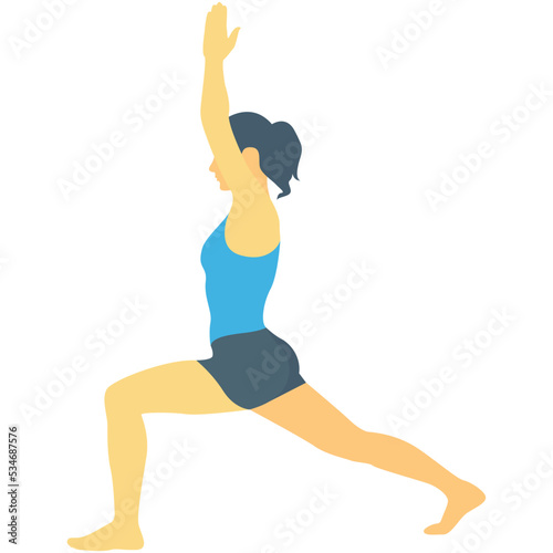 Stretching Colored Vector Icon