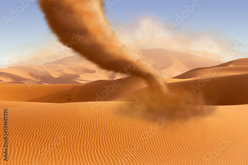 Fototapeta Naklejka Na Ścianę i Meble -  Beautiful sand dunes in the Sahara desert.