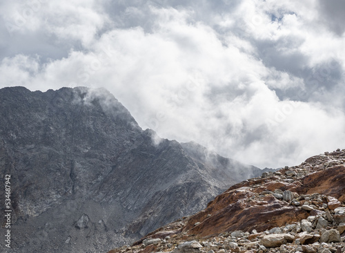 mountains in Kurzras in South Tyrol