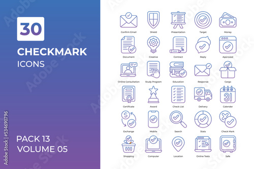 check mark icons collection.