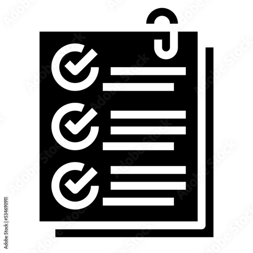 Checklist glyph icon