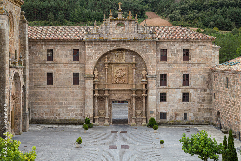 Baroque Portal of the Monastery of San Millan de Yuso, La Rioja