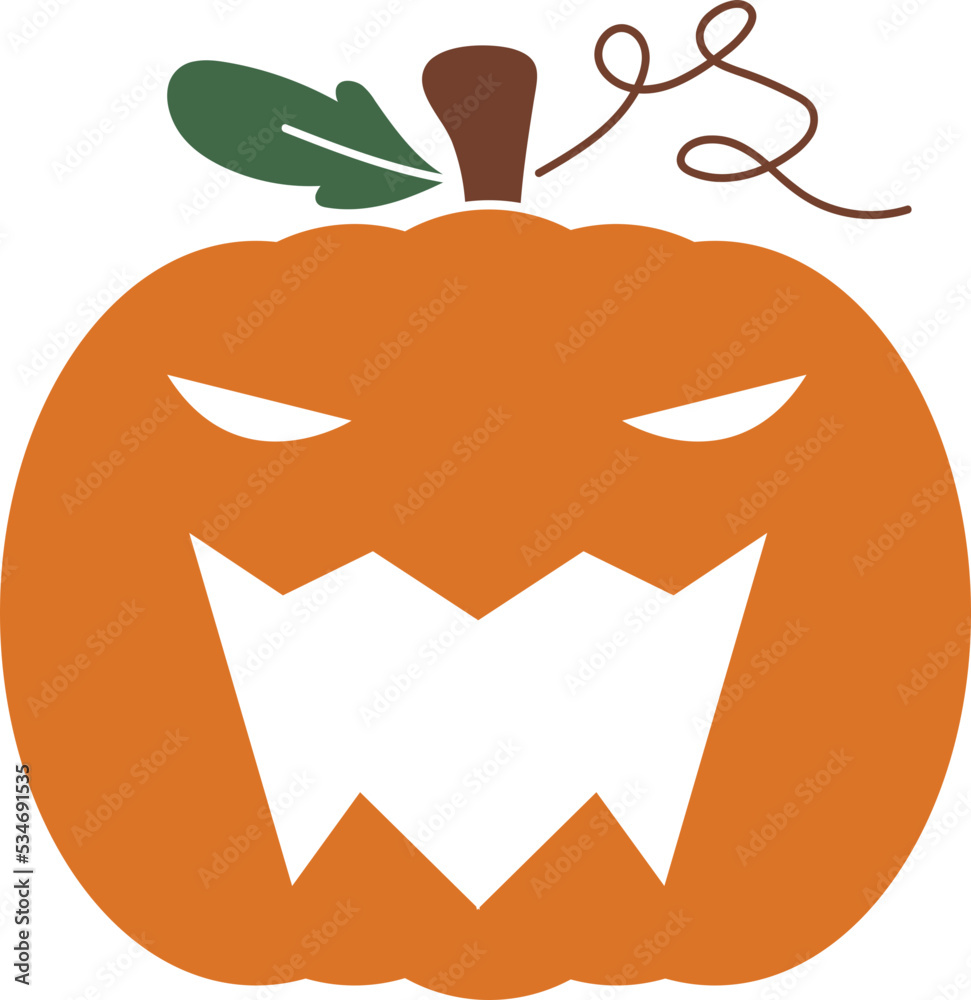Pumpkin Halloween Spooky Face Illustration Pumpkin Halloween Spooky Face Illustration