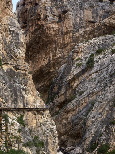 King's Path. Route that crosses the Gaitanes gorge on the vertical walls of the mountain
