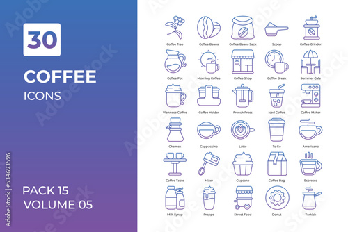 coffee icons collection.