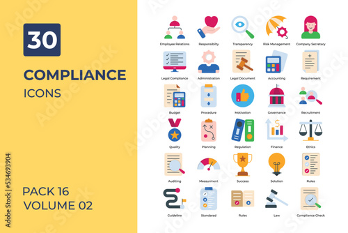 compliance icons collection.