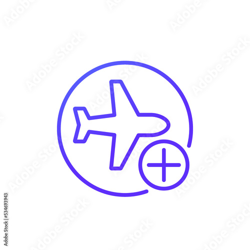add a flight line icon with airplane