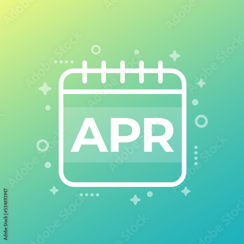 APR icon, Annual percentage rate vector