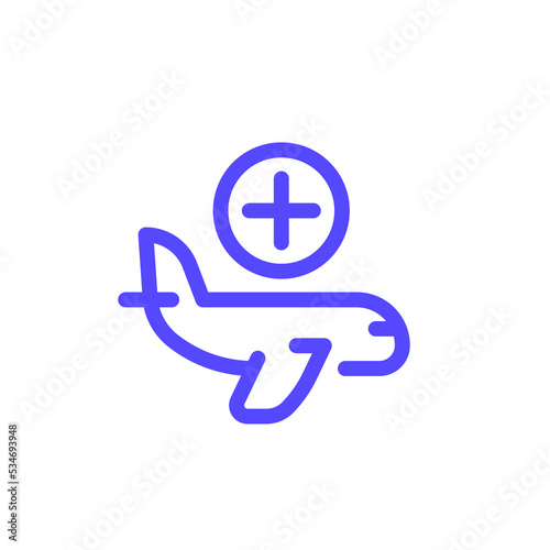 add a flight line icon with a plane