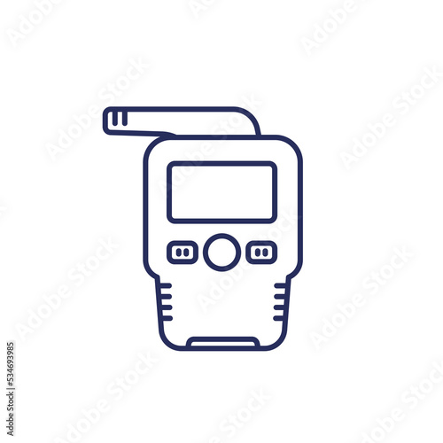breathalyzer, alcohol test line icon