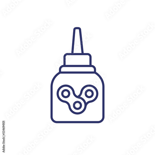 lubricant, oiler line icon on white