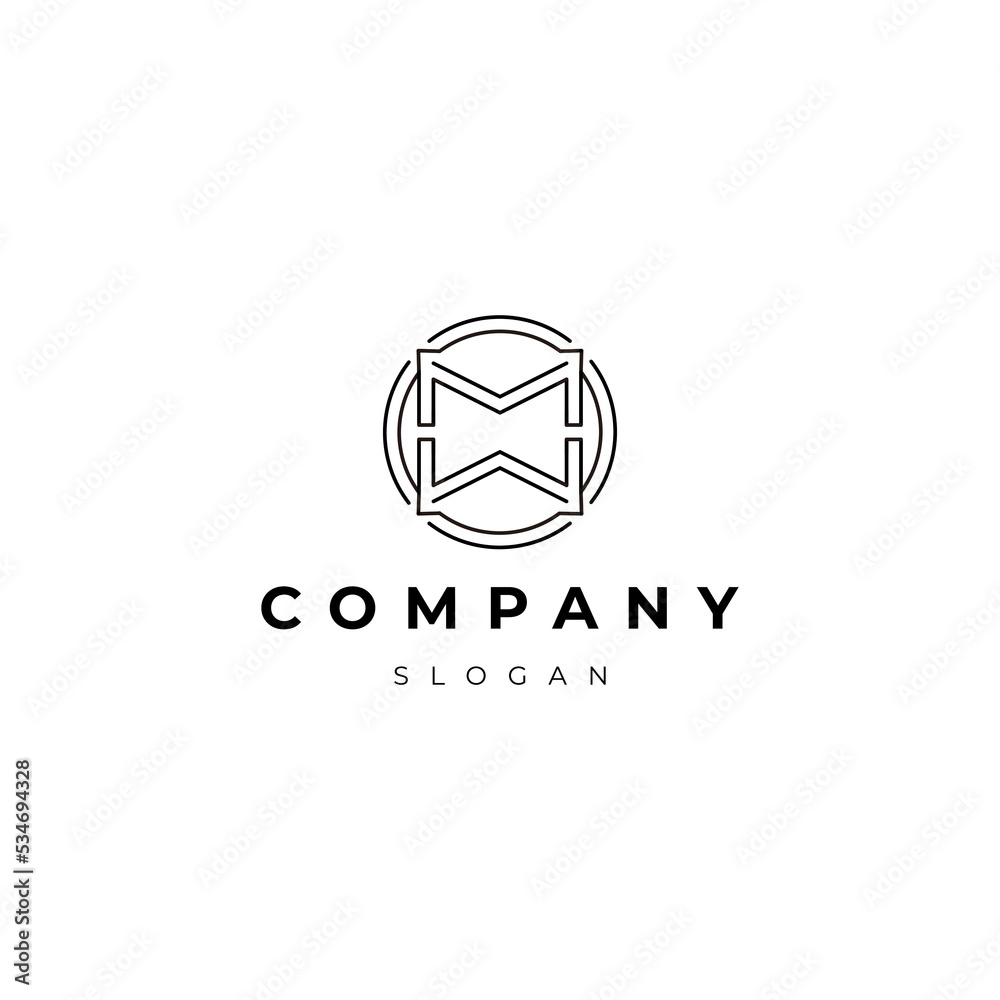 Letter mw logo icon design