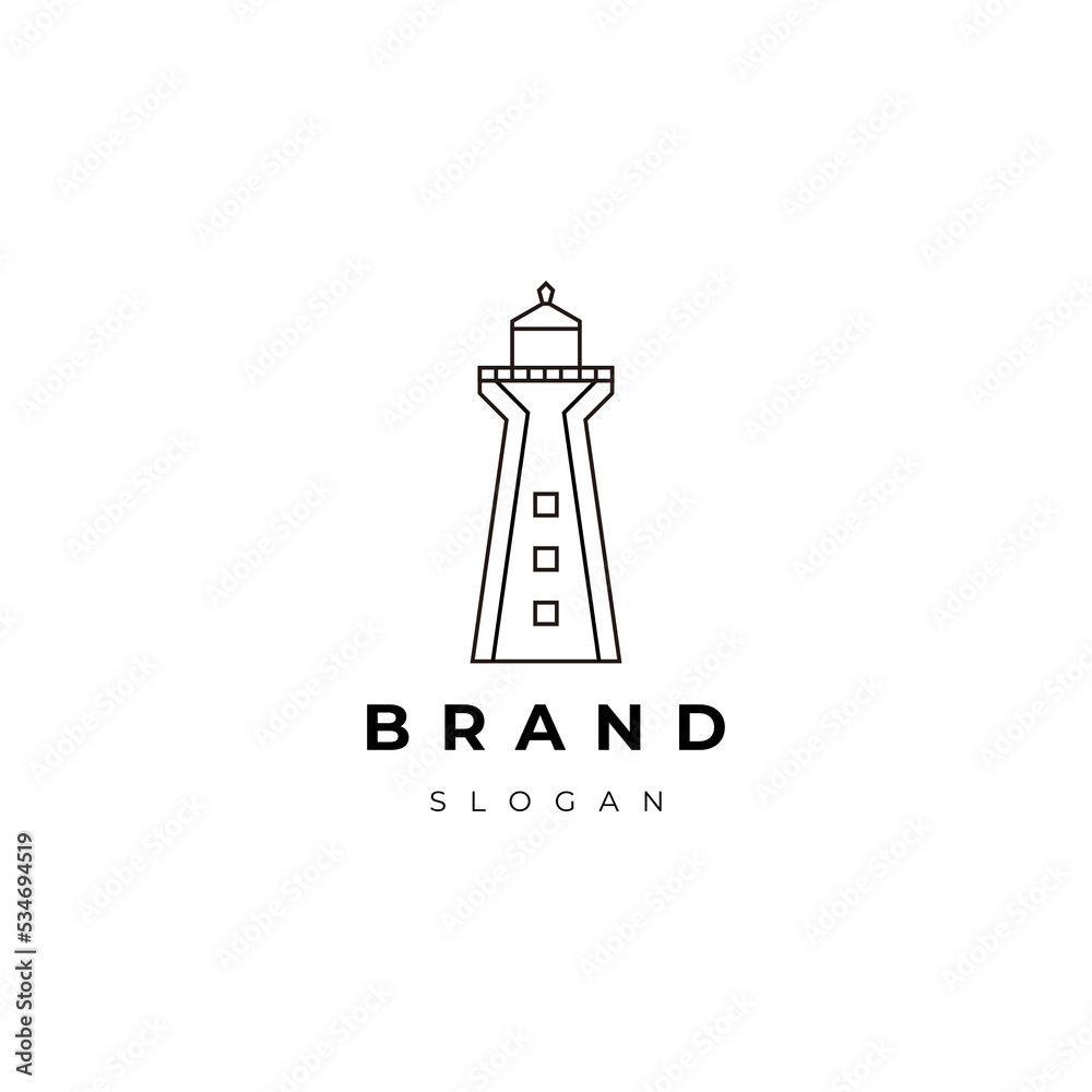 Lighthouse tower logo icon design Lighthouse tower logo icon design