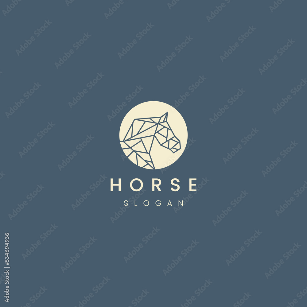 Horse head line art logo icon design Horse head line art logo icon design