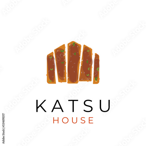 Katsu house vector illustration logo where to sell katsu